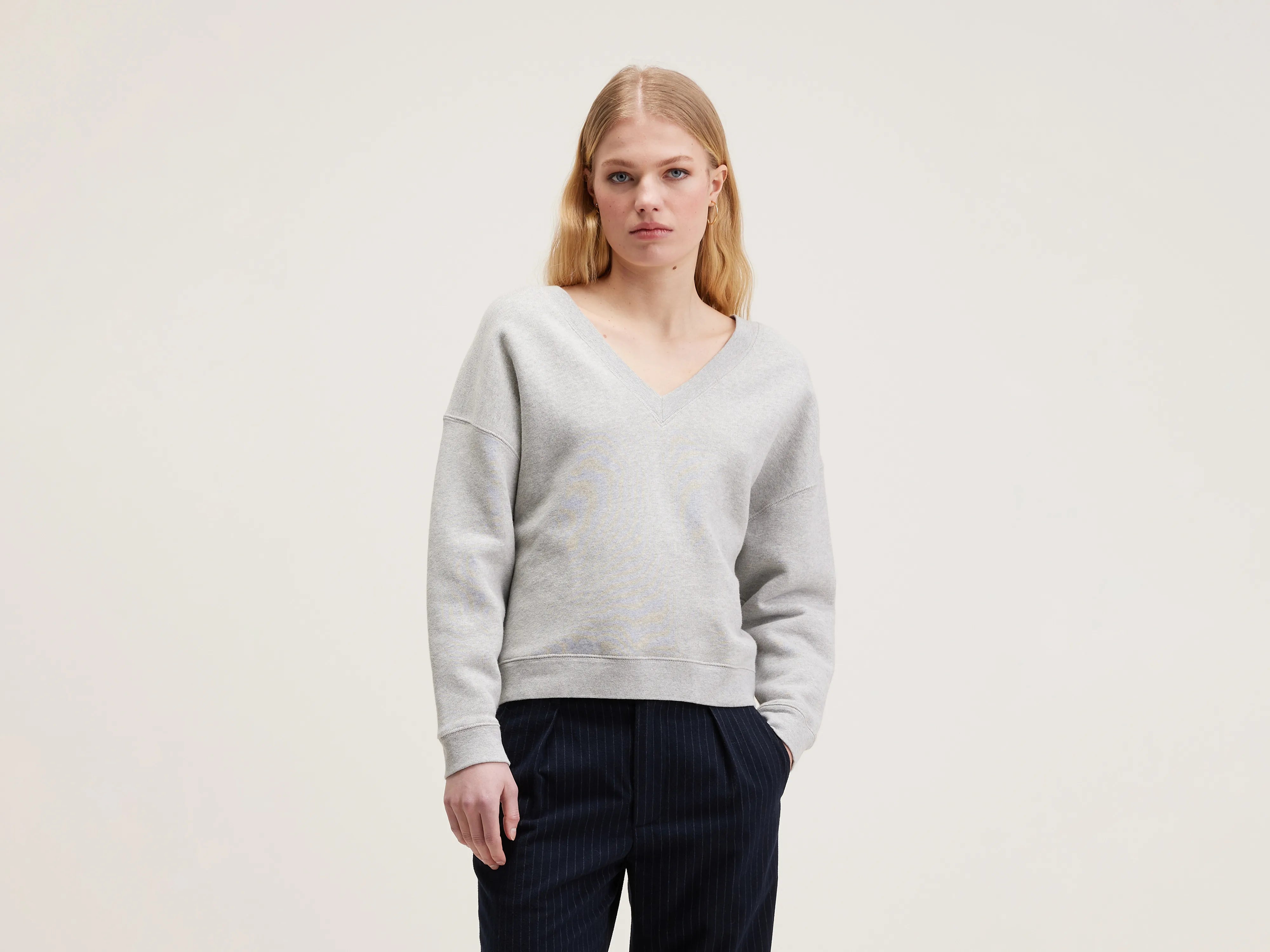 Fellow v-neck sweatshirt (242 / W / H. GREY) Zip-up Hoodie for Women