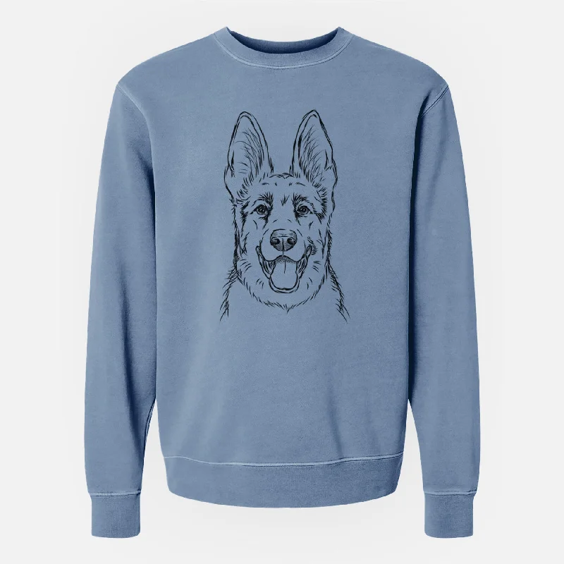Bare Brutus the German Shepherd - Unisex Pigment Dyed Crew Sweatshirt Fashion Hoodie Sweatshirt