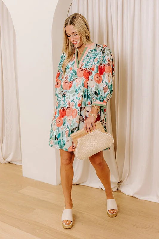 Life In Full Bloom Mini Dress in Limpet Shell Spring unclassified dresses