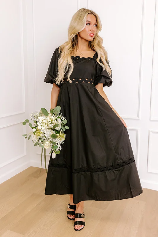 Margaritas Please Cut Out Midi Dress in Black Beach unclassified dresses