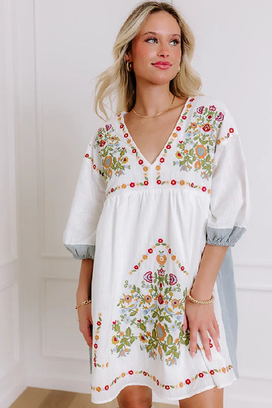 Playa Del Carmen Embroidered Mini Dress Dark color unclassified dresses