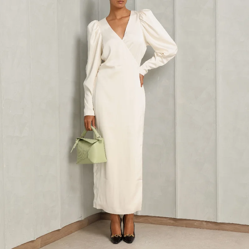 Satin Midi Wrap Dress Lounge unclassified dresses