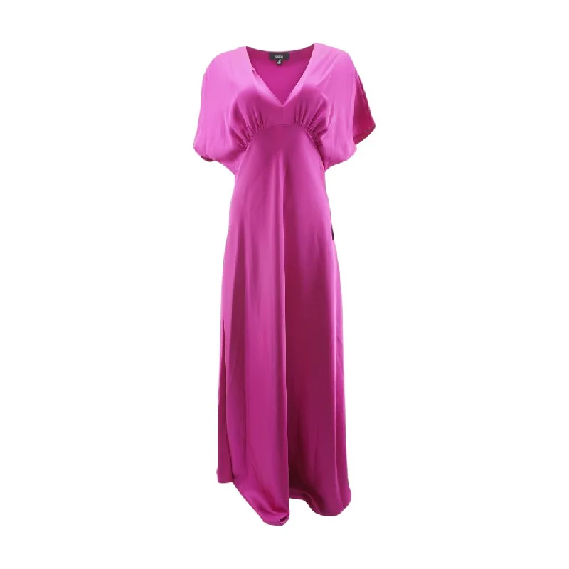 Magenta Solid Maxi Dress Boho unclassified dresses