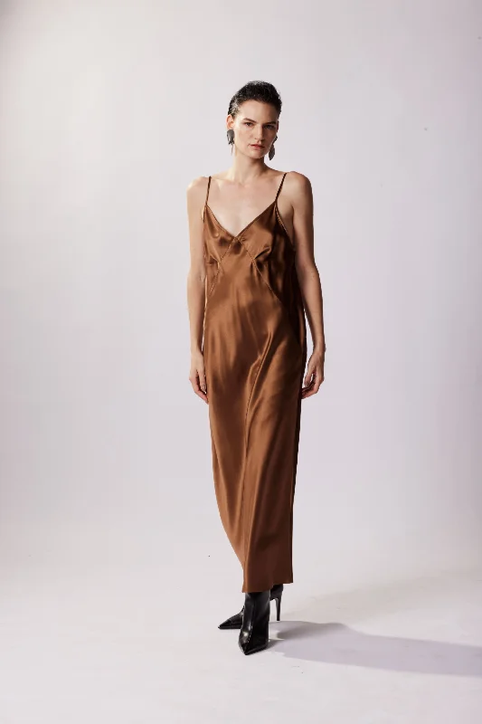 BM 7/8 Triangle Slip Dress - Nude