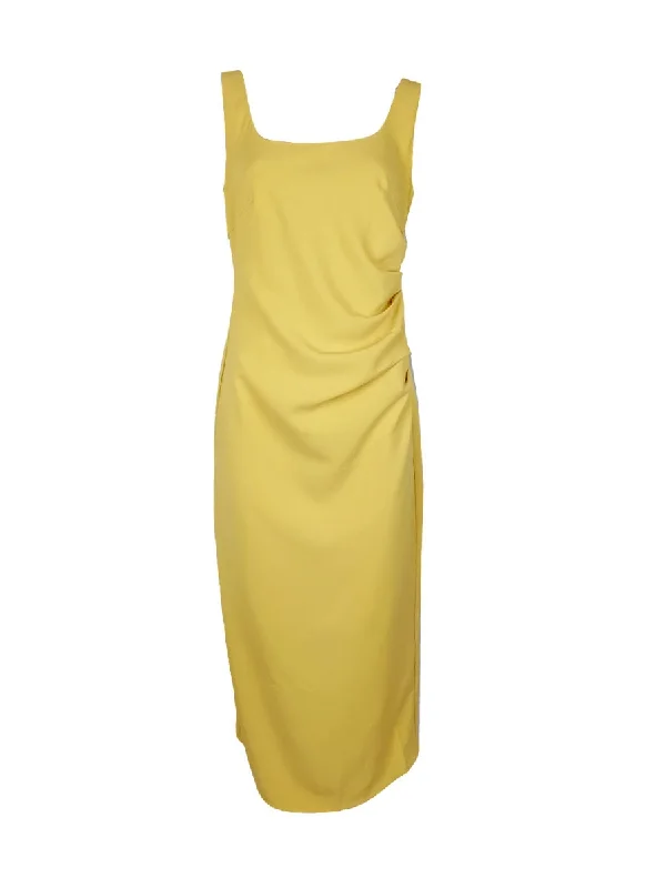 7240004 Shoulders Strap Dress *Yellow