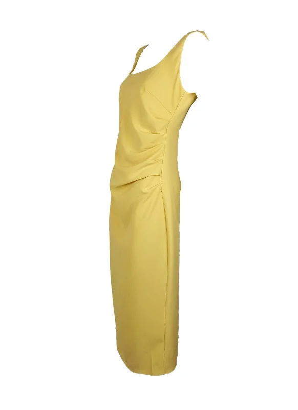 7240004 Shoulders Strap Dress *Yellow