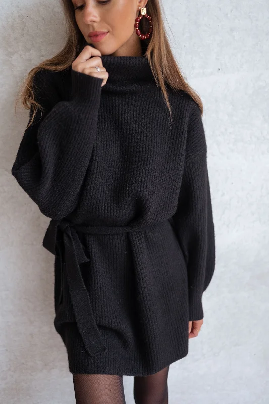 Black Rachel Sweater Dress