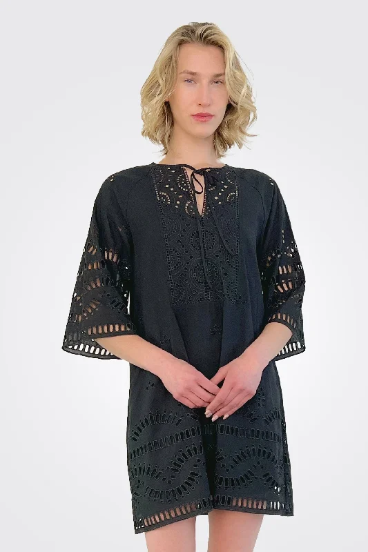 Broderi Dress - Black