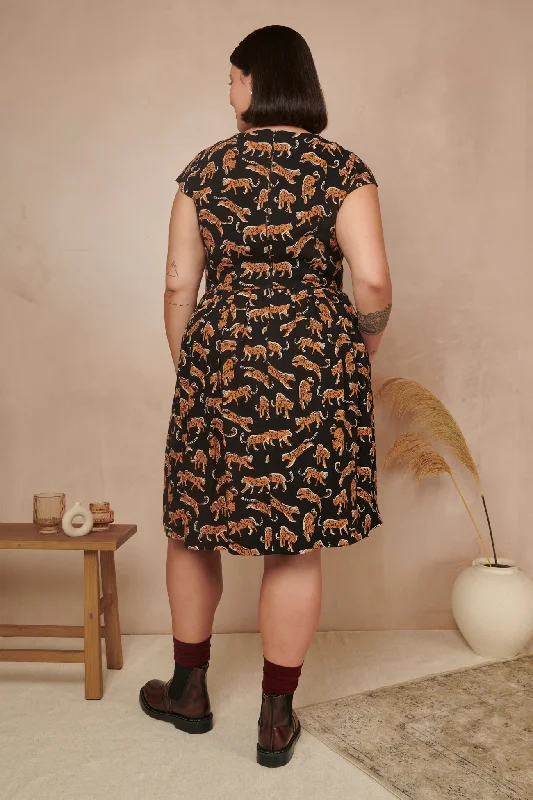 Claudia Leaping Leopards Dress