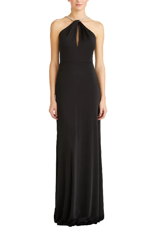 Crystal Halter Jersey Gown