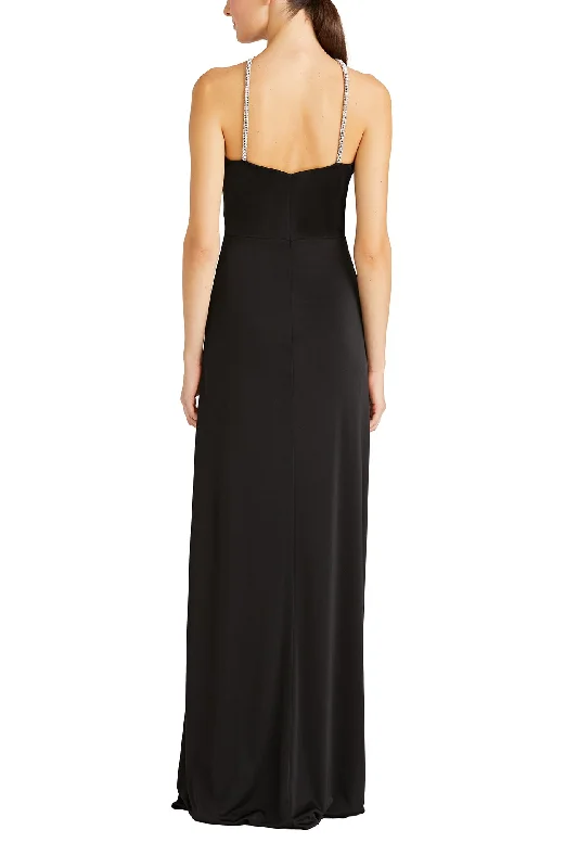 Crystal Halter Jersey Gown