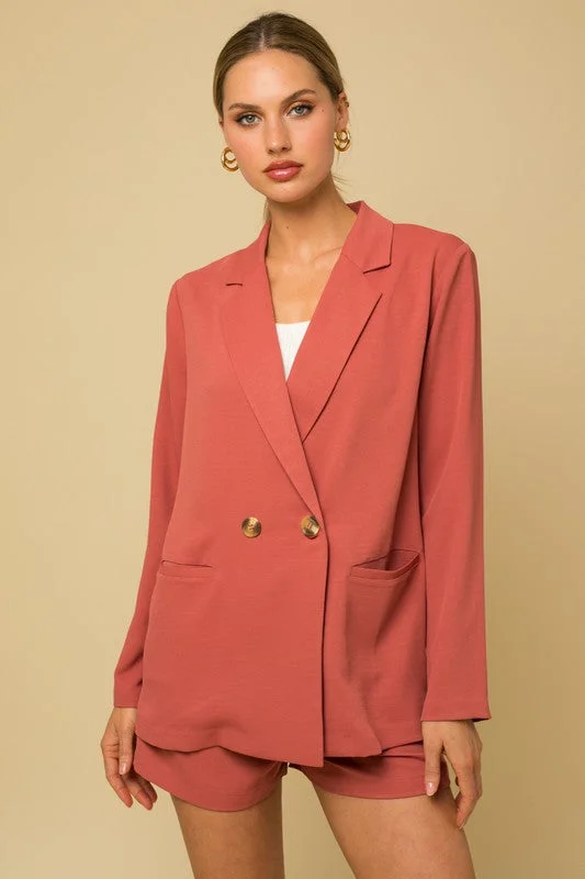 *Double Breasted Oversized Blazer