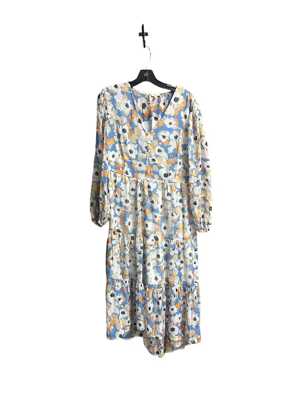 Dress Casual Maxi By Joie In Floral Print, Size: L