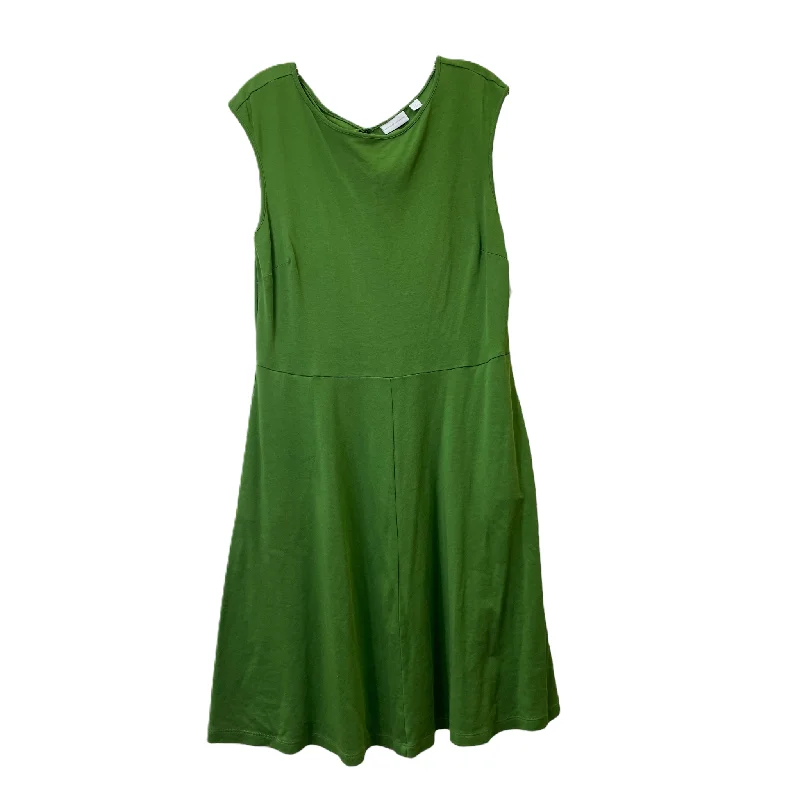 Dress Casual Midi By New York And Co In Green, Size: L