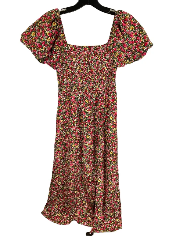 Floral Print Dress Party Midi Buddy Love, Size Xs