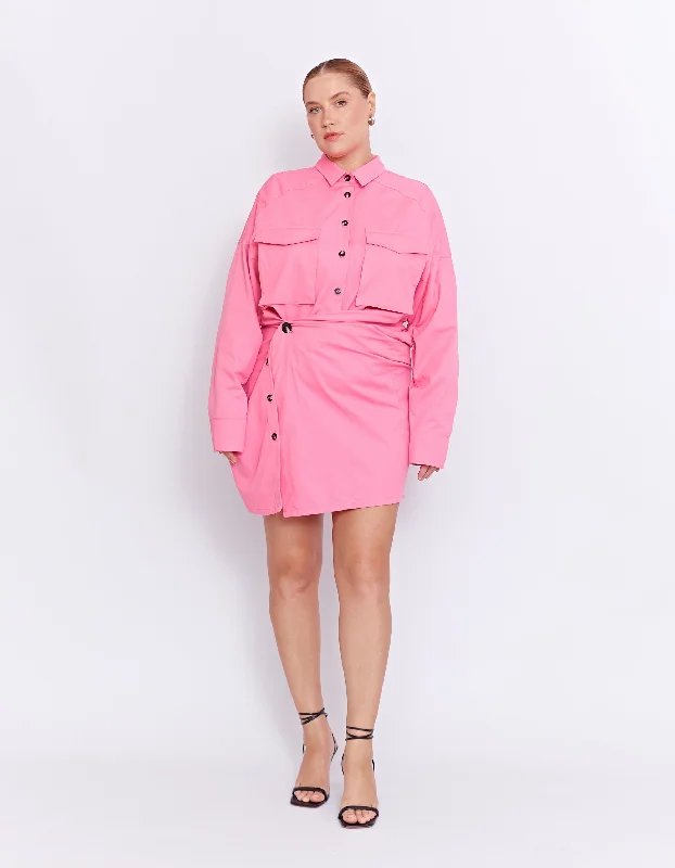 FORBES MINI DRESS | ULTRA PINK