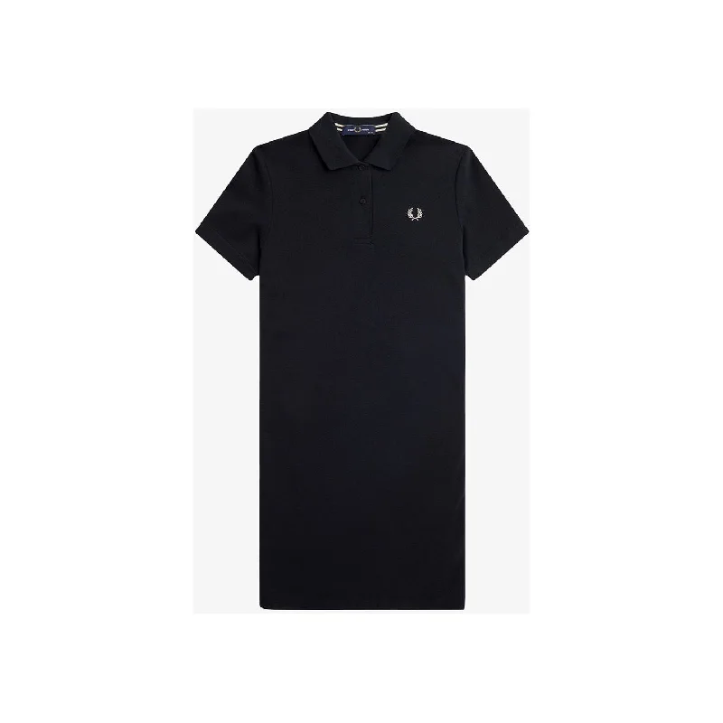 Fred Perry - Women's D3174 Split Detail Pique Black - Dress