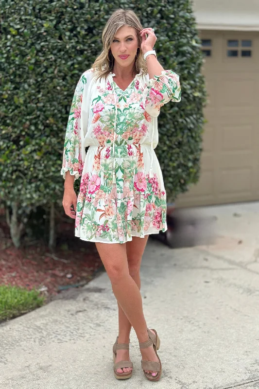 Happiest Here Floral Dress