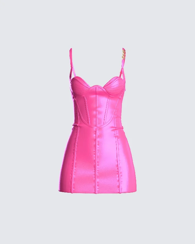 Jillian Pink Corset Dress