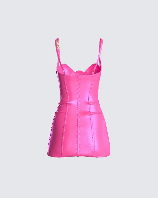 Jillian Pink Corset Dress