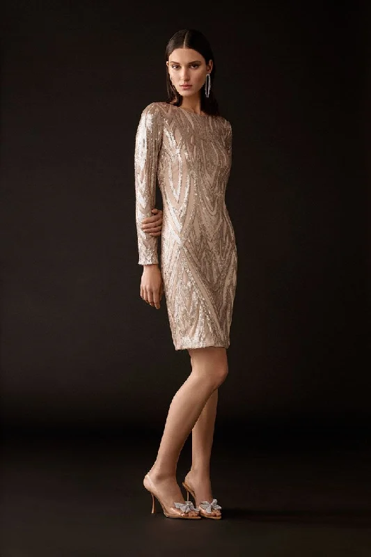 Joseph Ribkoff Placement Sequins Sheath Dress