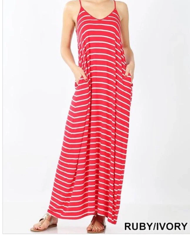 Like Sun-Day Morning Dress - Red-Ivory