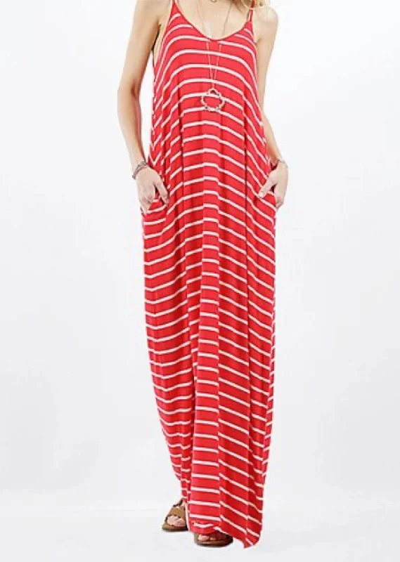 Like Sun-Day Morning Dress - Red-Ivory