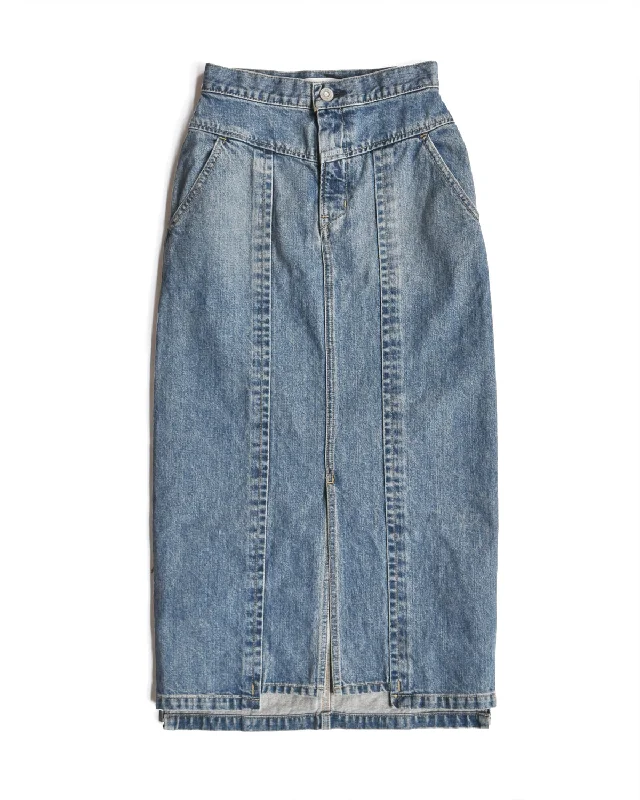 Moussy Long Denim Skirt