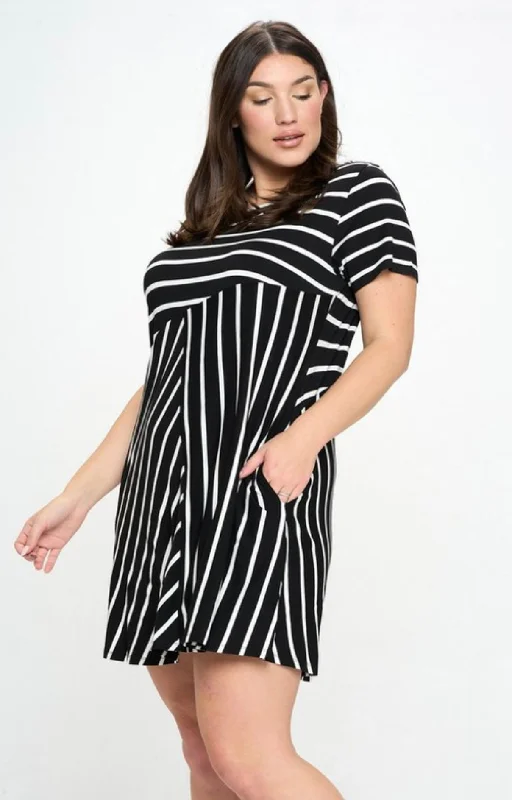 Multidirectional Lined Dress