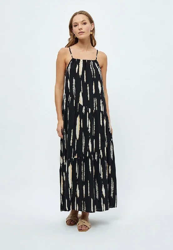 Nalia Maxi Dress - Warm Sand Print