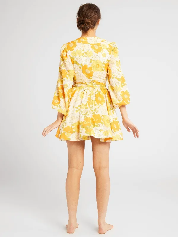 Nan Wrap Dress in Retro Floral