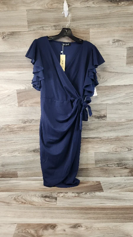 Navy Dress Casual Midi Clothes Mentor, Size Xl