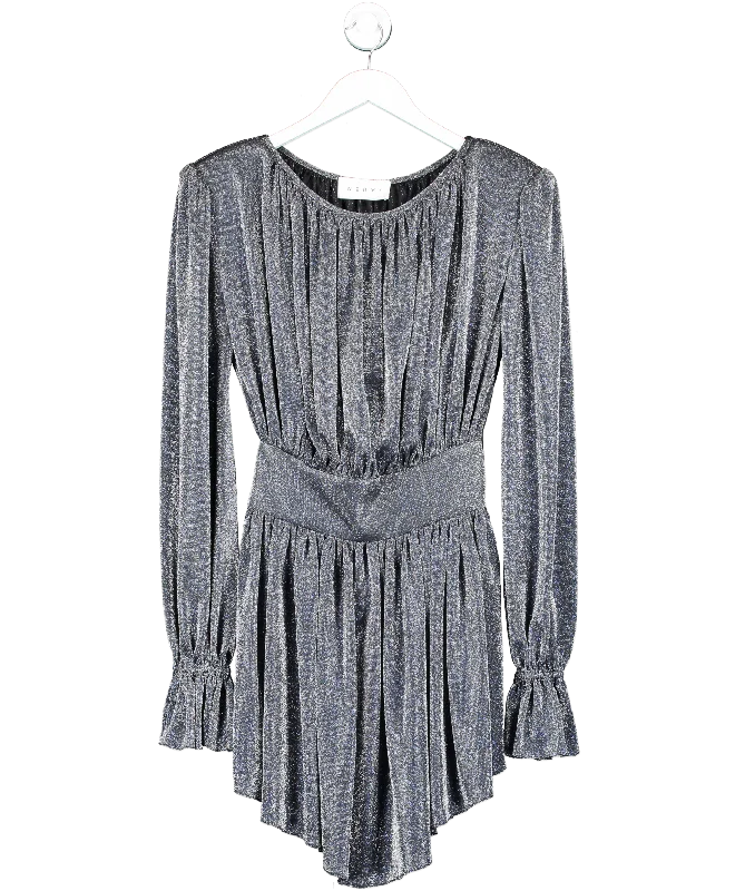 Nervi Blue Betty Metallic Jersey Mini Dress UK 6