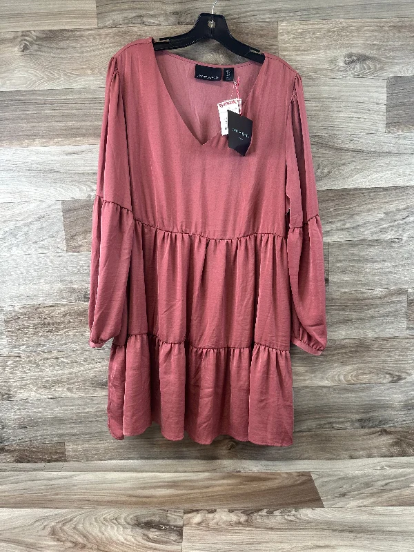 Pink Dress Casual Midi Cynthia Rowley, Size Xl