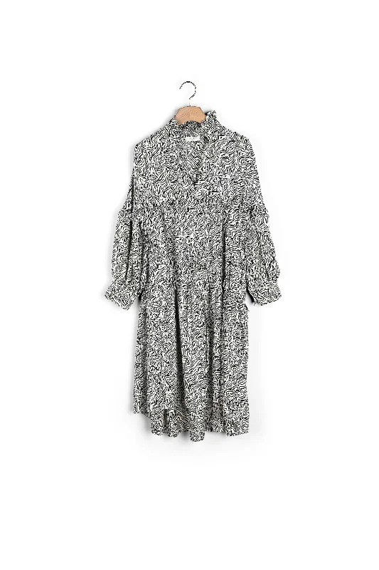 Robe imprimée oversize en soie