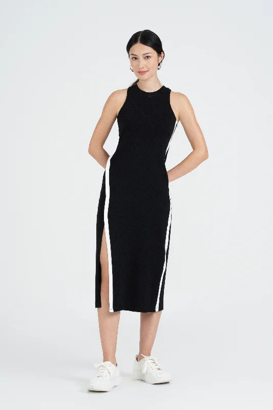 Serena Monochrome Midi Dress