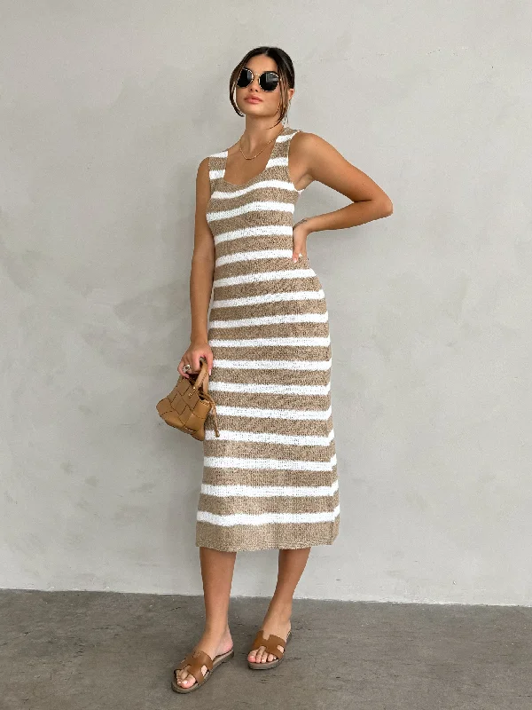 Cappuccino Knit Midi Dress