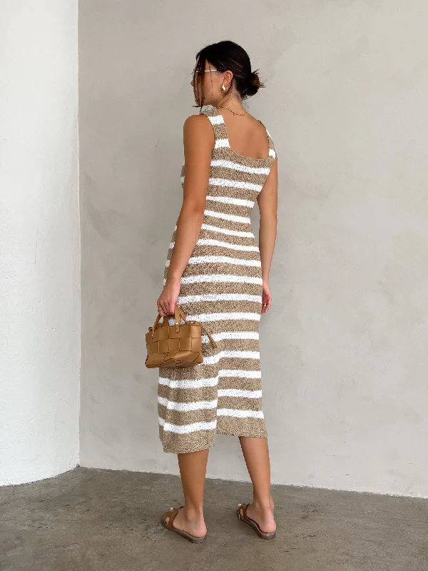 Cappuccino Knit Midi Dress