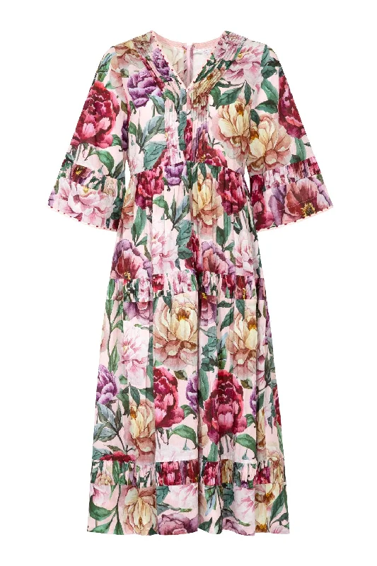 TRELISE COOPER PIN THE BOTTLE DRESS - PEONY FLORAL