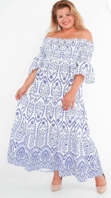 Off Shoulder OS+ Maxi Dress