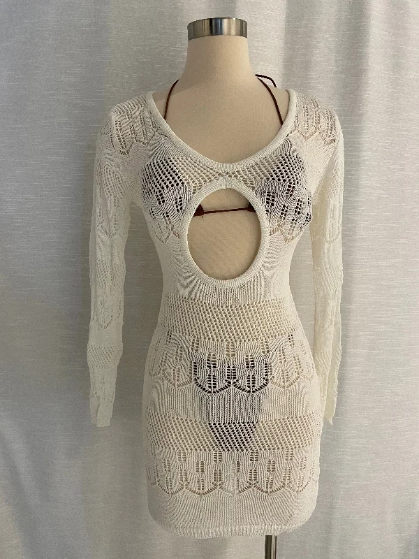 White Solaris Crochet Mini Coverup