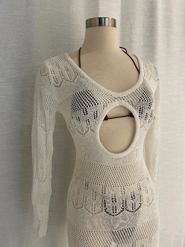 White Solaris Crochet Mini Coverup