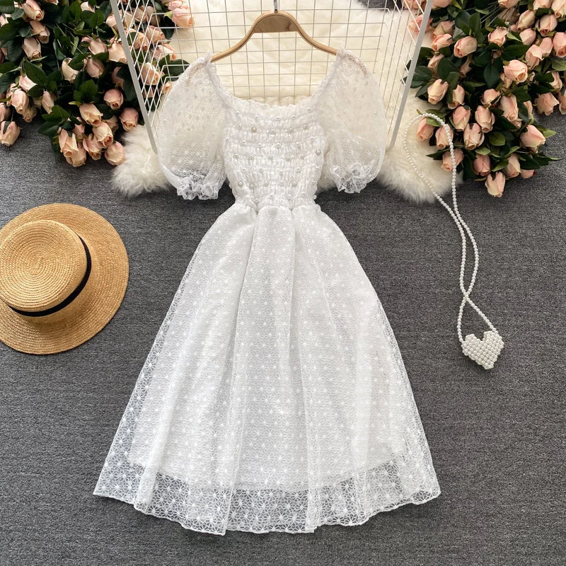 Cute lace short dress fashion dress  611